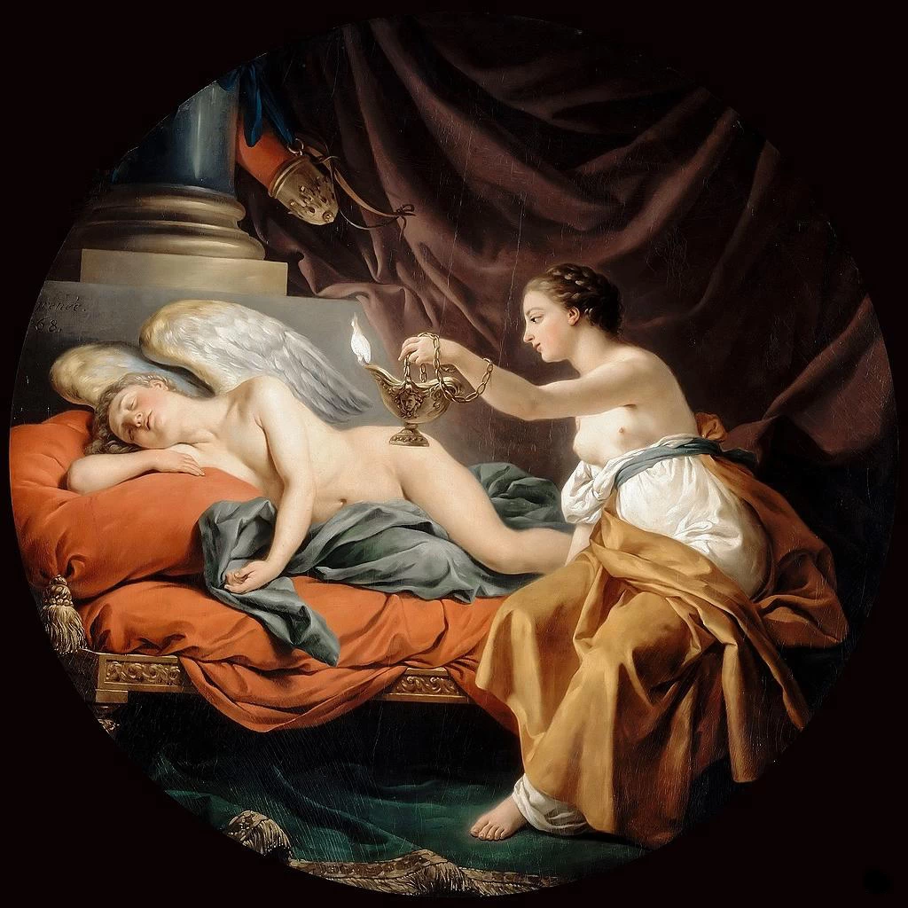 Psiche sorprende Cupido addormentato - Louvre, Parigi